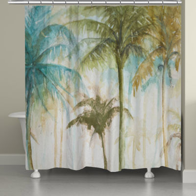 Laural Home Watercolor Palms Shower Curtains