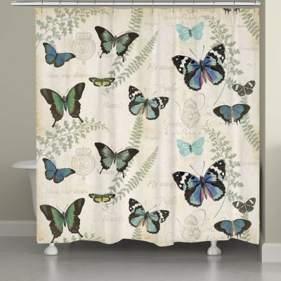 Laural Home Flutters And Ferns Shower Curtain