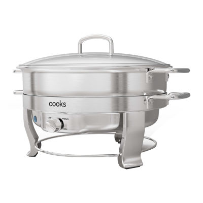 Cooks 5 Quart Electric Chafing Dish 22353/22353C, Color Stainless
