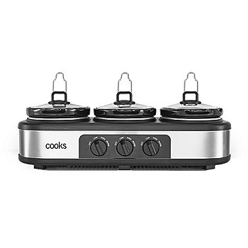 Cooks 1.5 Quart Triple Slow Cooker 22296/22296C, Color: Stainless Steel - JCPenney