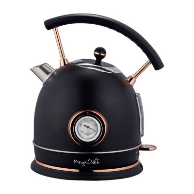 MegaChef 1.8 Quart Half Circle Electric Tea Kettle with Thermostat