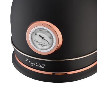 MegaChef 1.8 Quart Half Circle Electric Tea Kettle with Thermostat