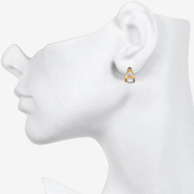 Bijoux Bar Delicates Gold Tone 6 Pair Glass Simulated Pearl Round Earring Set