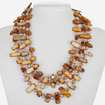 Mixit Gold Tone 18 Inch Bead Collar Necklace