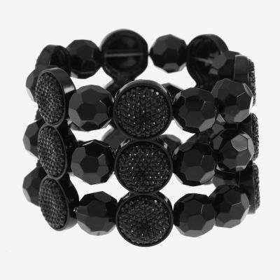Mixit Womens Black Stretch Bracelet