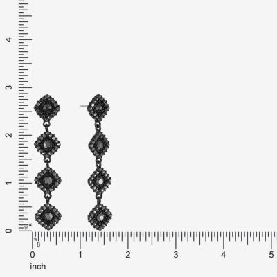 Mixit Black Womens Black Hypoallergenic Drop Earrings