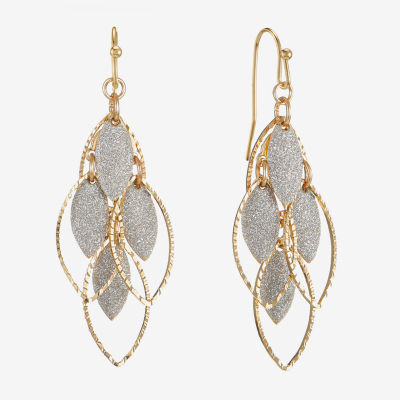 Monet Jewelry Two Tone Shakey Drop Earrings