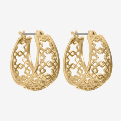 Liz Claiborne® Openwork Hoop Earrings