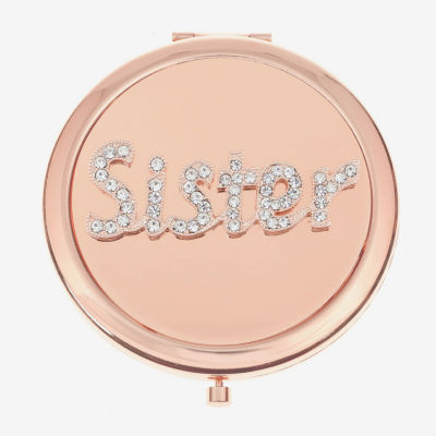 Monet Jewelry Rose Tone Sister Rose Tone Mirrored Compact Mirrors