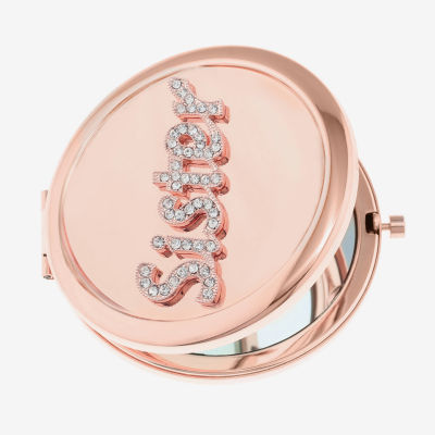 Monet Jewelry Rose Tone Sister Rose Tone Mirrored Compact Mirror