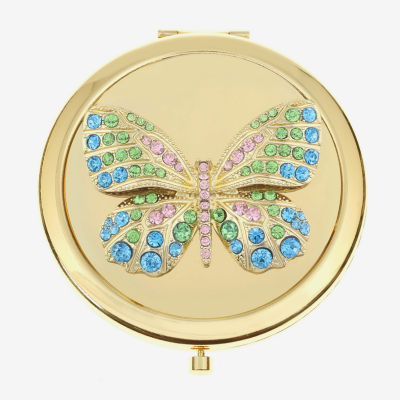 Monet Jewelry Gold Tone Butterfly Compact Mirrors