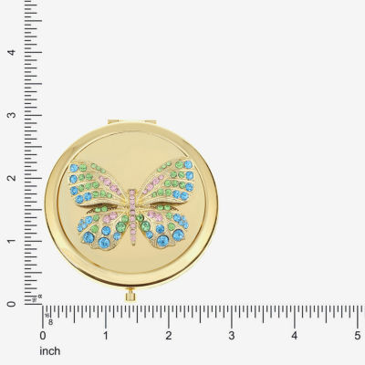 Monet Jewelry Gold Tone Butterfly Compact Mirrors