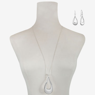 Liz Claiborne Pendant Necklace And Drop Earring 2-pc. Jewelry Set