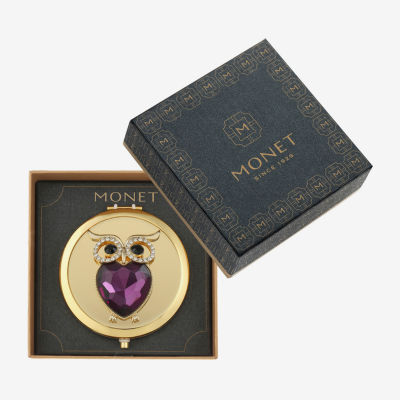 Monet Jewelry Owl Gold Tone Compact Mirrors