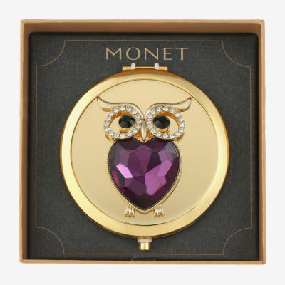 Monet Jewelry Owl Gold Tone Compact Mirrors