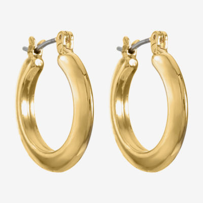 Liz Claiborne® Silver-Tone Tube Hoop Earrings