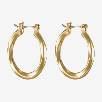 Liz Claiborne® Textured Hoop Earrings