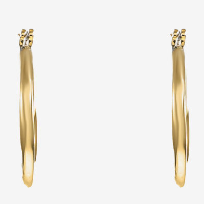 Liz Claiborne® Textured Hoop Earrings