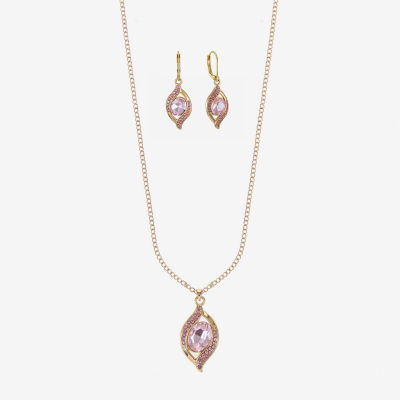 Monet Jewelry Pave Pendant Necklace And Drop Earring 2-pc. Jewelry Set