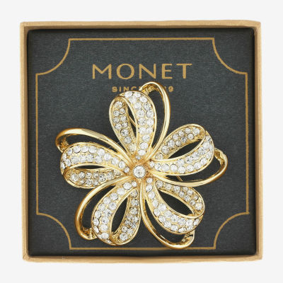 Monet Jewelry Crystal Flower Pin