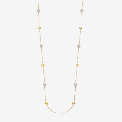 Monet® Crystal Pavé Gold-Tone Ball Illusion Necklace