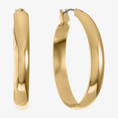 Monet® Gold-Tone Medium Hoop Earrings