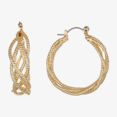 Monet Jewelry Twist Hoop Earrings