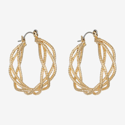 Monet Jewelry Twist Hoop Earrings