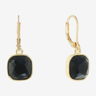 Monet Jewelry Black And Gold Tone Drop Earrings