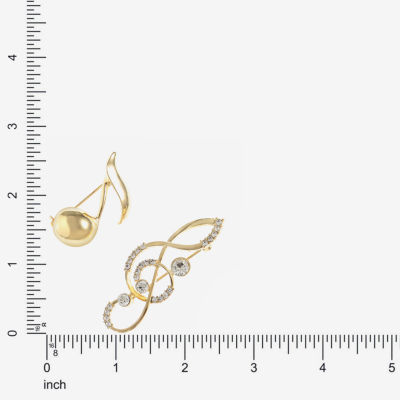 Monet Jewelry Gold Tone Music Notes Pin