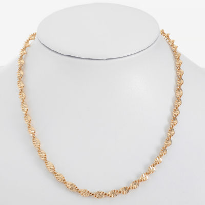 Liz Claiborne® Silver-Tone Textured Twist Necklace