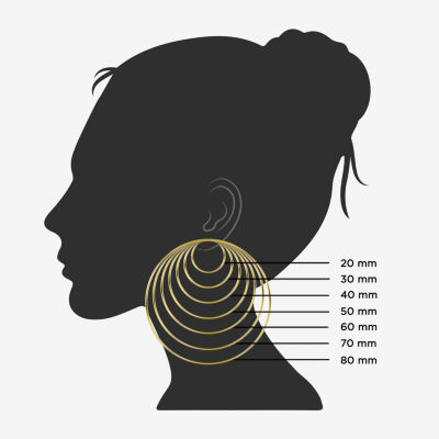 Liz Claiborne Gold Tone Womens Ball Hypoallergenic Hoop Earrings