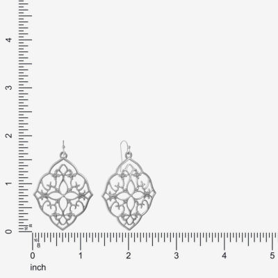 Liz Claiborne Silver Tone Womens Drop Earrings