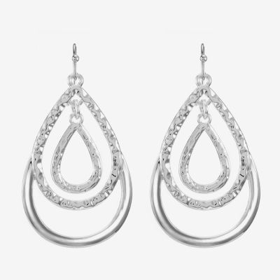 Liz Claiborne® Layered Teardrop Drop Earrings