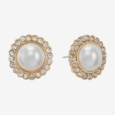 Monet Jewelry Simulated Pearl 16mm Stud Earrings