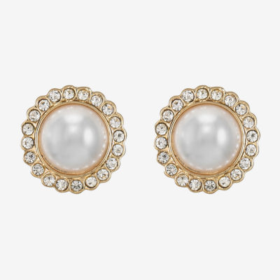 Monet Jewelry Simulated Pearl 16mm Stud Earrings