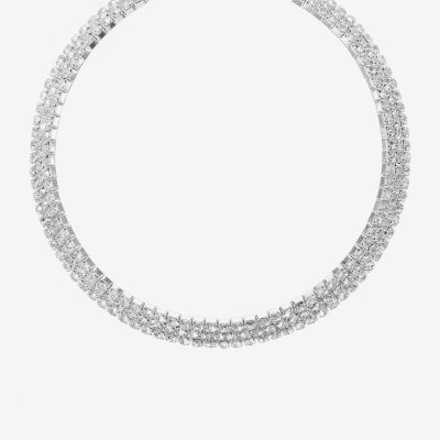 Monet Jewelry Silver Tone 12 Inch Choker Necklace