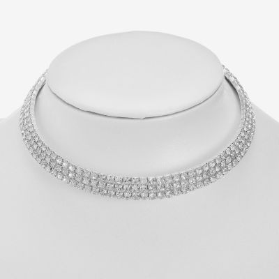 Monet Jewelry Silver Tone 12 Inch Choker Necklace