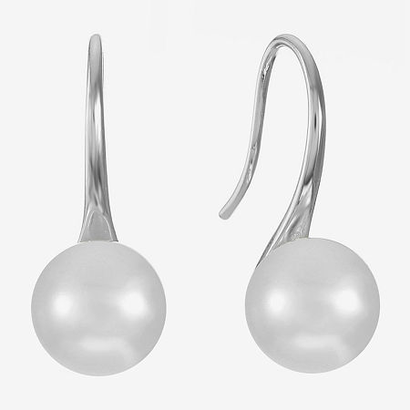 Monet Jewelry Simulated Pearl Drop Earrings, One Size, Silver