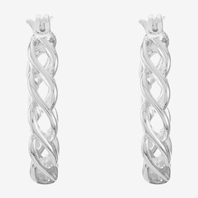 Liz Claiborne Womens 20.1mm Hypoallergenic Hoop Earrings