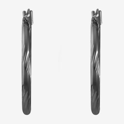 Liz Claiborne Hematite Hoop Earrings