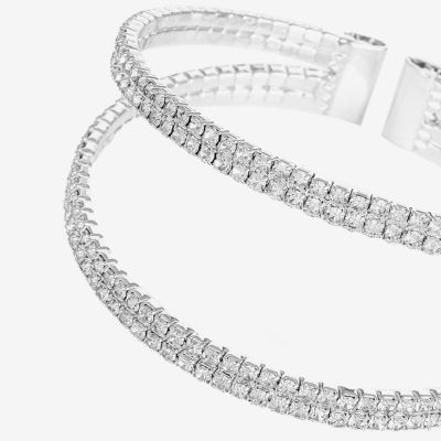 Monet Jewelry Timeless Silver Tone Womens Cuff Bracelet