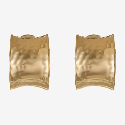 Monet® Gold-Tone J-Hoop Clip-On Earrings