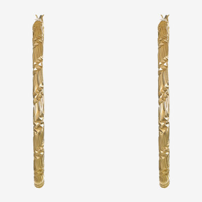 Monet® Gold-Tone Textured Hoop Earrings