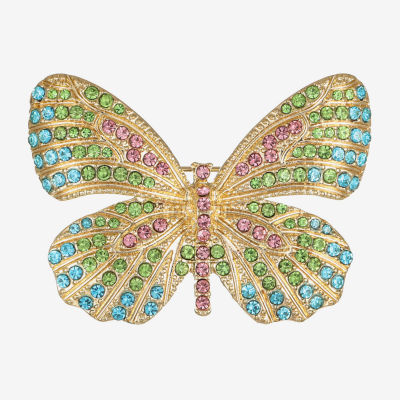 Monet Jewelry Crystal Butterfly Pin