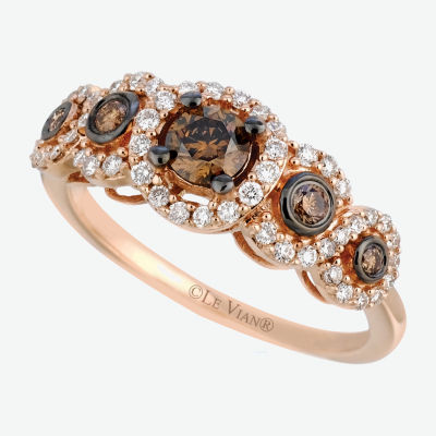 Le Vian Grand Sample Sale Le Vian Grand Sample Sale Womens 3/4 CT. T.W. Natural Brown Diamond 14K Rose Gold Cocktail Ring