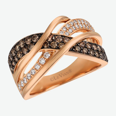 Le Vian Grand Sample Sale 1 CT. T.W. Natural Brown Diamond 14K Rose Gold Crossover Band