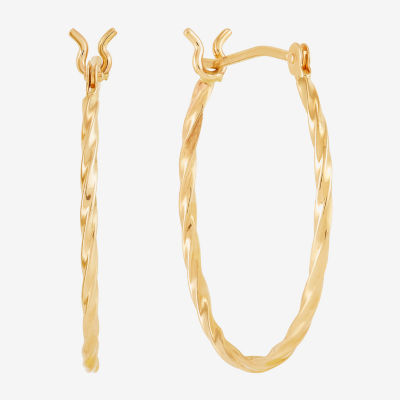 10K Gold 20mm Hoop Earrings