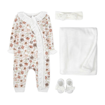 Baby Essentials Girls 4-pc. Clothing Set