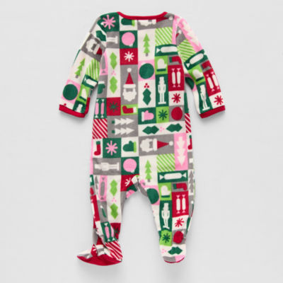 North Pole Trading Co. Unisex Microfleece Footed Pajamas Long Sleeve Crew Neck